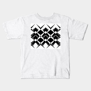 Abstract geometric pattern - black and white. Kids T-Shirt